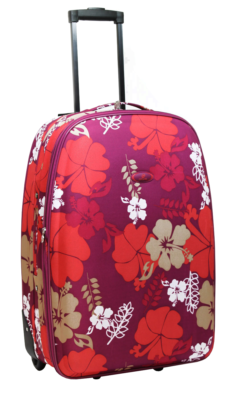 Trolley Retro Blumenmuster 95 L Koffer Nylon Hibiscus No.253802